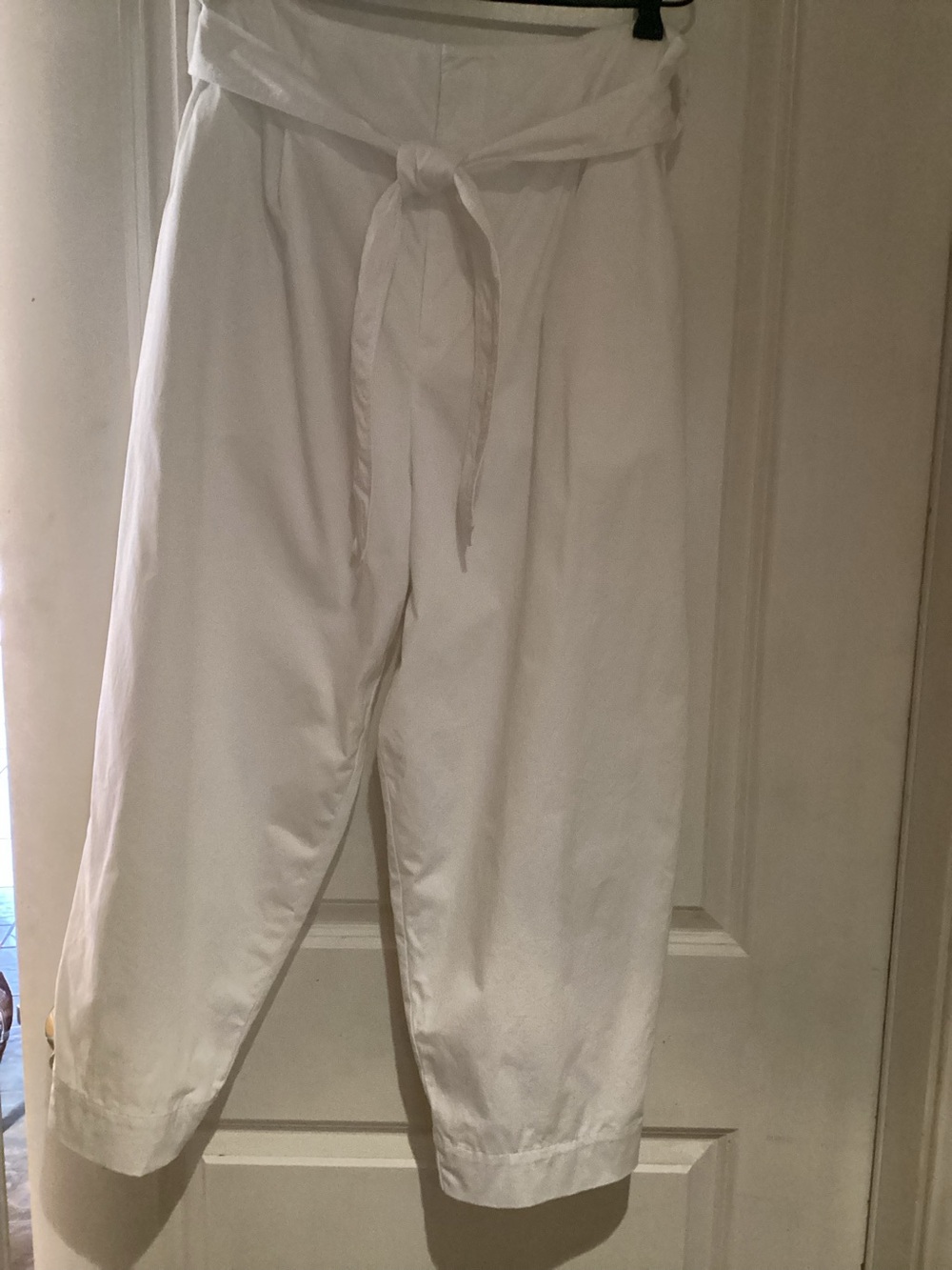 Kate Spade White Cotton Tailored Poplin Pants - size 16